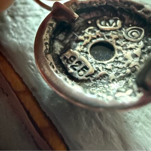 925 Sterling Silver &  Stone Earrings - Picture 6 of 6